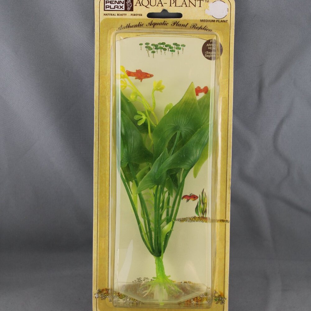 Vintage Aquarium Plant - Arrowhead by Penn Plax - New In Package